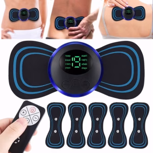 Masajeador de electropulso con 5 almohadillas de gel autoadhesivas -Hwallkare