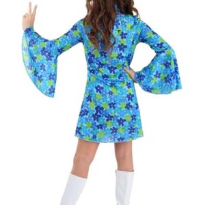 Alternative view of Disfraz estilo años 70 con estampado de flores silvestres para niña talla L 10/12 -Halloween Costumes