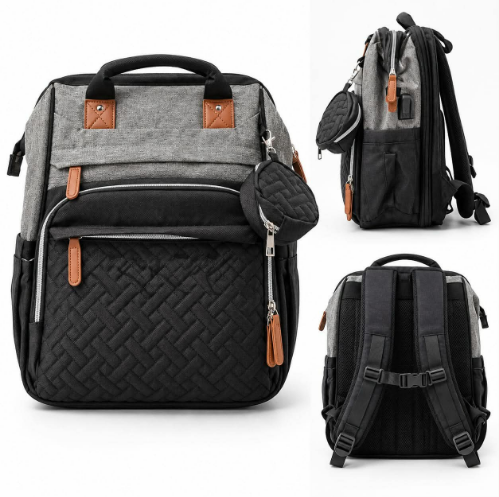 Mochila/Pañalera de gran capacidad, 15 pulgadas -DERSTUEWE