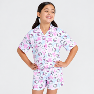 Pijama de 2 piezas para niñas con estampado de Hello Kitty talla 4/5
