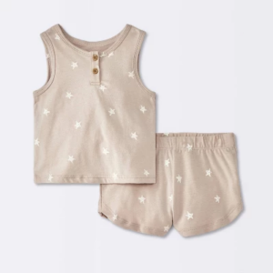 Conjunto de 2 piezas con estampado de estrellas para bebe talla recién nacido - Cloud Island