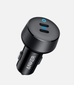 Cargador de celular para carro USB-C de 40W con 2 puertos de carga -Anker