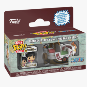 Set de 2 piezas de figuras de vinilo: Monkey D. Luffy y Thousand Sunny -Funko Bitty POP!