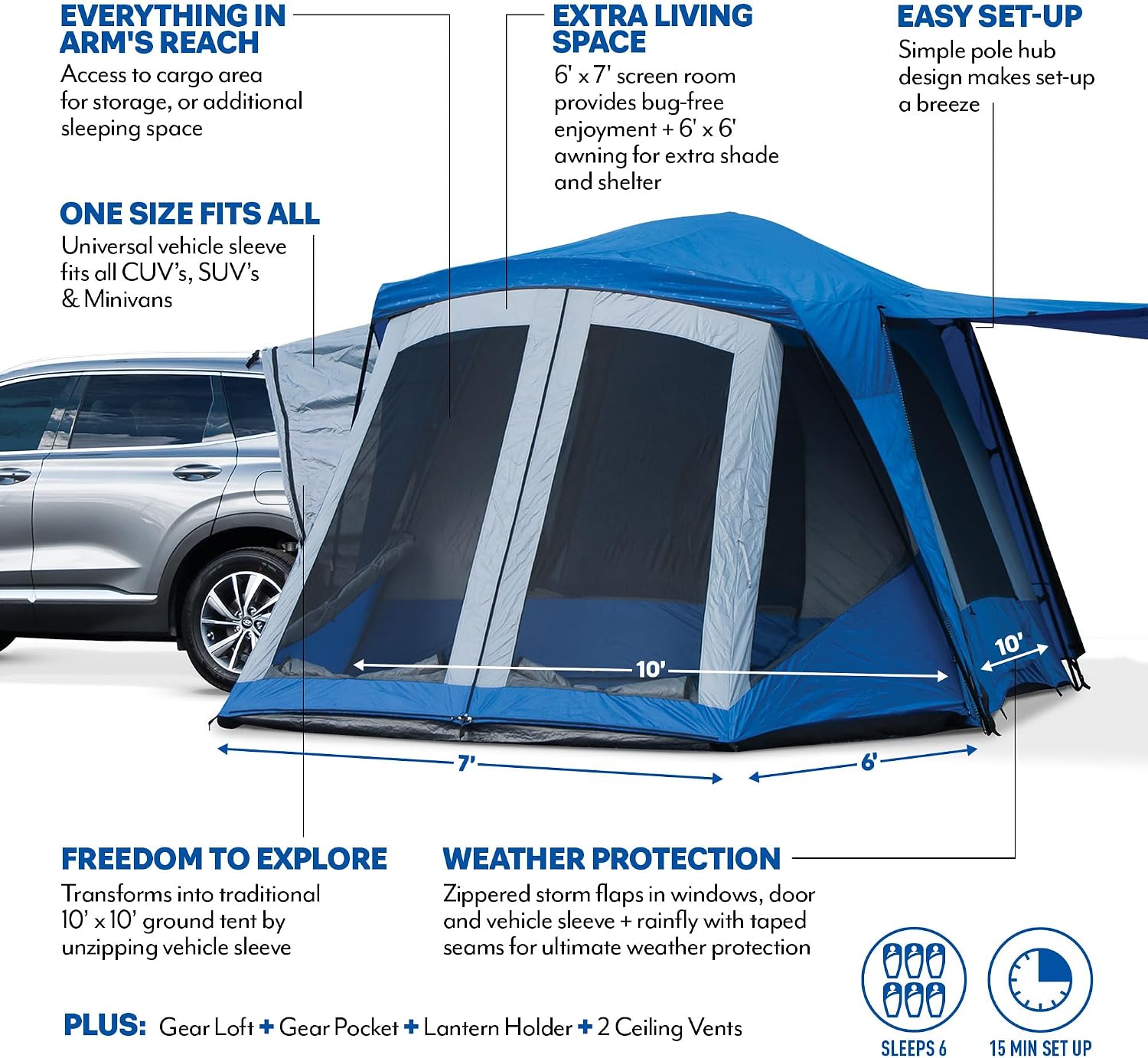 Tienda de campaña para carro con mosquitera -Napier - Imagen 3