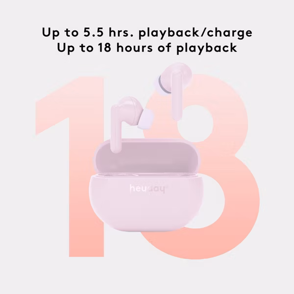 Auriculares bluetooth inalámbricos, color rosa pastel -Heyday - Imagen 4