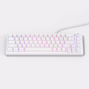 Teclado mecánico compacto con luz, color blanco-Heyday