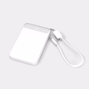 Alternative view of Batería externa de 5000 mAh con cable integrado -Heyday