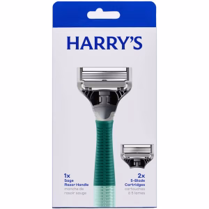 Mango de maquinilla de afeitar con 2 cartuchos de cuchillas -Harry's