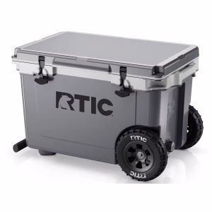 Hielera portátil rígida con ruedas de 52 cuartos (78 latas) color gris -RTIC Outdoors
