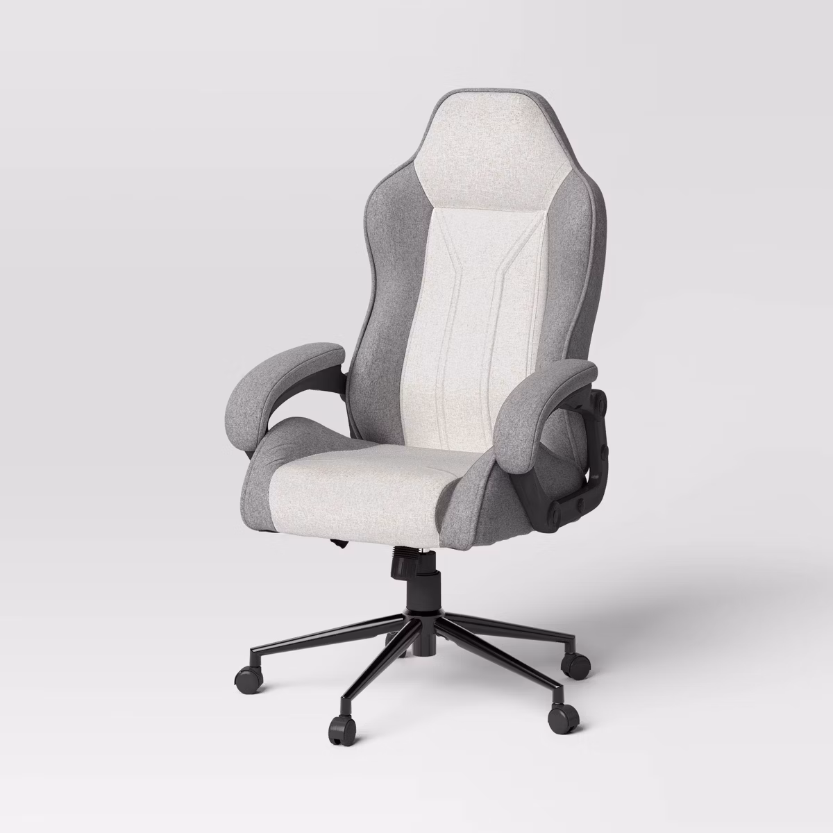Silla tapizada para escritorio, ajustable, con reposabrazos fijos -Room Essentials