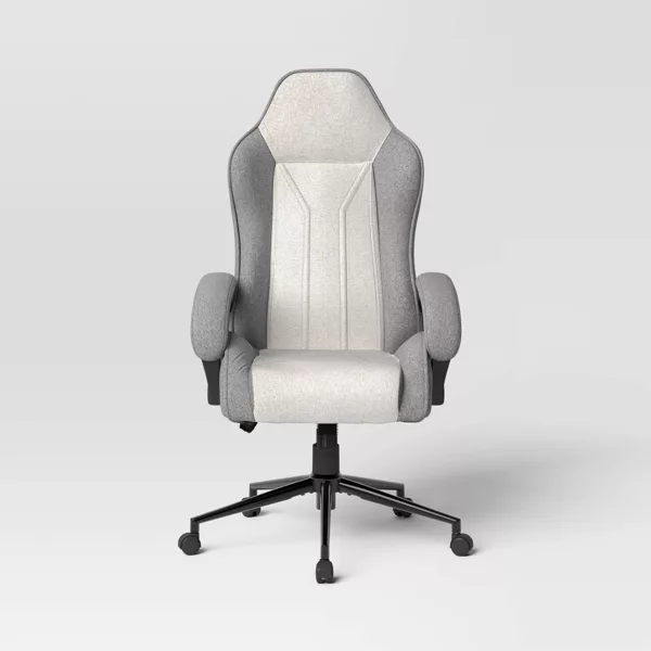 Silla tapizada para escritorio, ajustable, con reposabrazos fijos -Room Essentials - Imagen 3