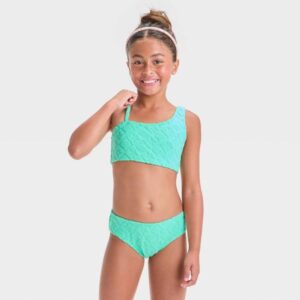 Conjunto de traje de baño de 2 piezas para niña talla 6 -Cat & Jack